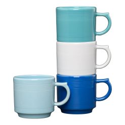 Fiesta Dinnerware - Coastal Blues 16 OZ Set of 4 Mixed Stackable Mug Set