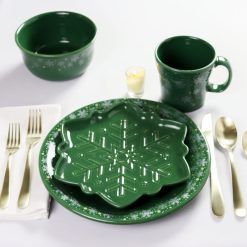 Alternative view of Fiesta Dinnerware - Jade Snowflake Classic Rim 9 Inch Luncheon Plate
