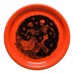 Fiesta Dinnerware - Skeleton Duet Poppy Bistro Coupe 9 Inch Luncheon Plate