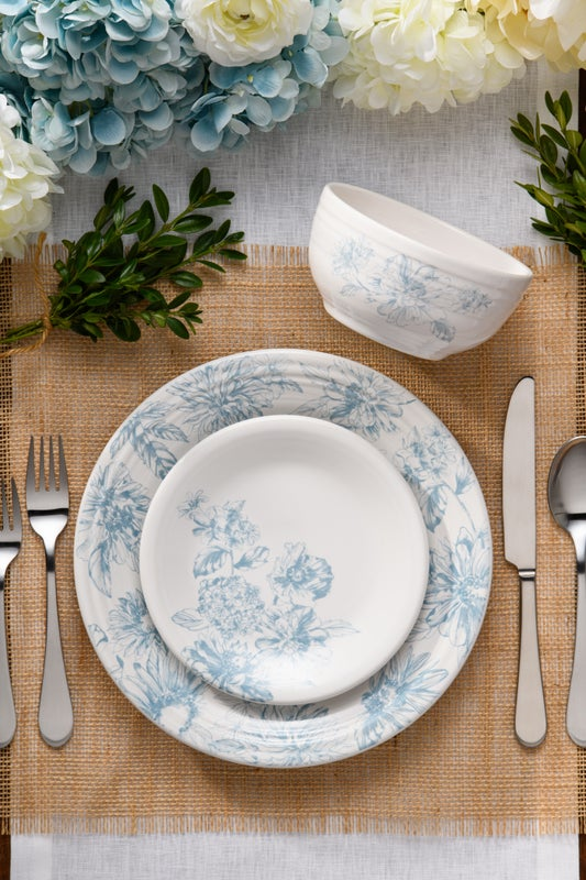 Fiesta Dinnerware - Botanical Floral Sky Classic Rim 10 1/2 Inch Dinner Plate - Image 2