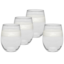 Fiesta Dinnerware - Linen 15 oz. Frame Stemless Glass, Set of 4
