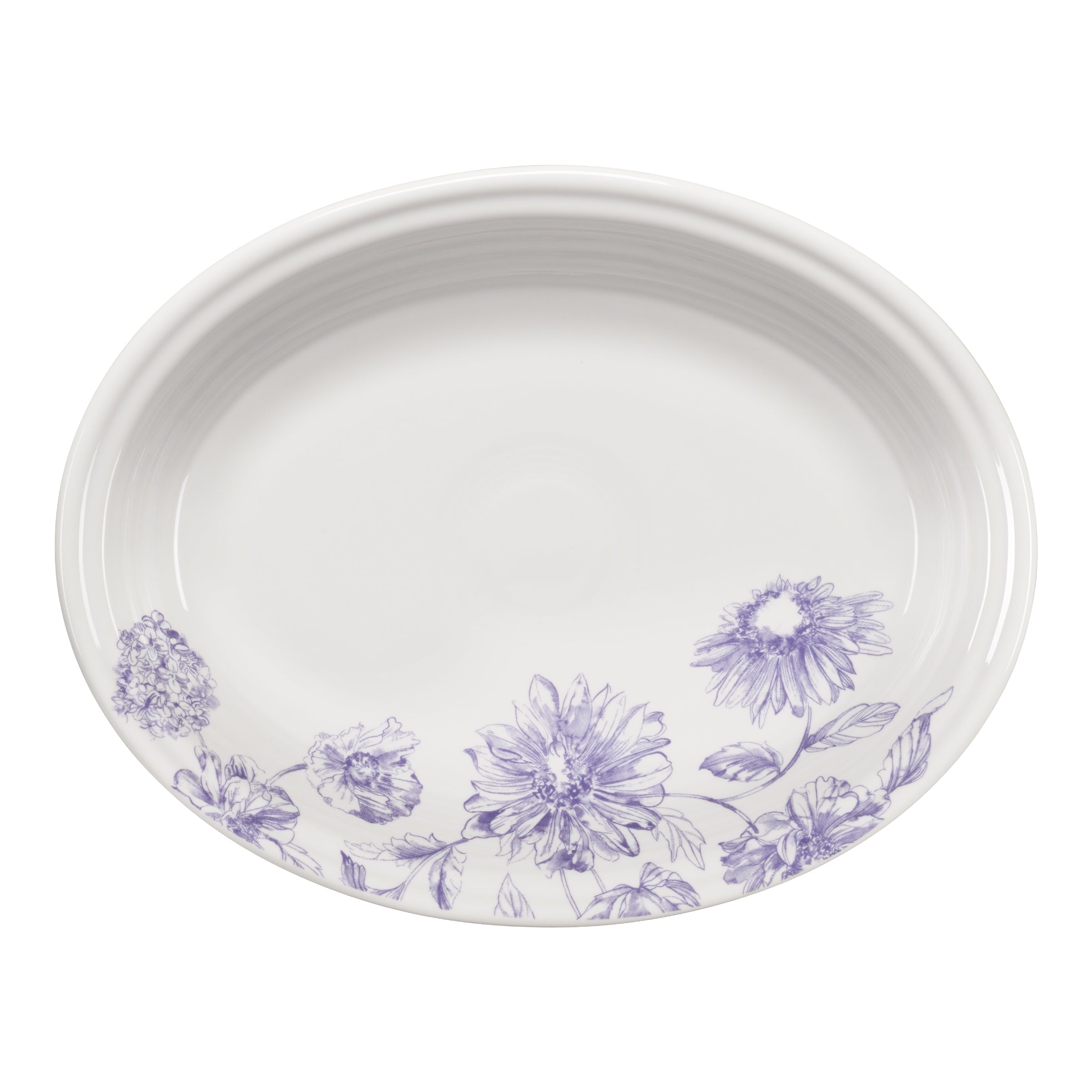 Fiesta Dinnerware - Botanical Floral Lavender 11 5/8 Inch Medium Oval Serving Platter