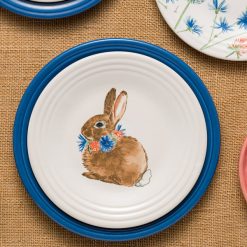 Alternative view of Fiesta Dinnerware - New Retired Breezy Floral Easter Classic Rim 9 Inch Luncheon Plate