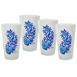 Fiesta Dinnerware - Retired 16 oz. Fiesta® Coastal Seahorse Frosted Cooler, Set of 4