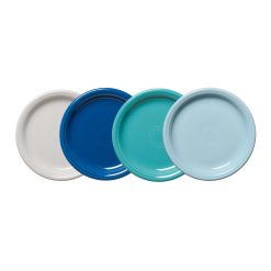 Fiesta Dinnerware - Mixed Coastal Blues Bistro Coupe 7 1/4 Inch Salad Plate, Set of 4