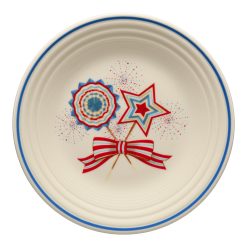 Fiesta Dinnerware - Americana Fan, Star, & Bow Classic Rim 9 Inch Luncheon Plate