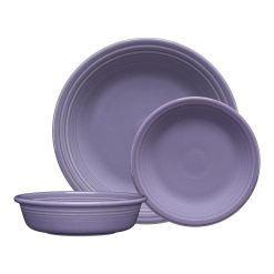 Fiesta Dinnerware - Lavender Classic Rim 3-Piece Place Setting, Service for 1