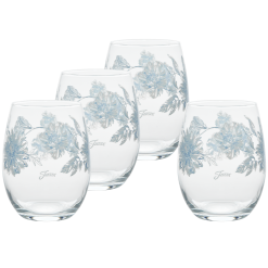 Fiesta Dinnerware - Botanical Floral 15 oz. Stemless Wine Glass, Set of 4
