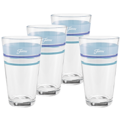 Fiesta Dinnerware - 16 oz. Fiesta® Edgeline Coastal Blue Cooler Glass - Set of 4