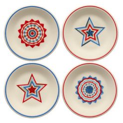 Fiesta Dinnerware - Americana Set of 4 Classic Rim 7 1/4 Inch Salad Plates
