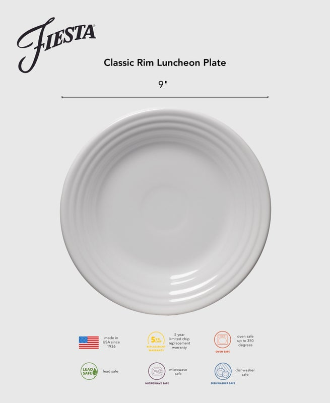 Fiesta Dinnerware - Botanical Floral Sky Classic Rim 9 Inch Luncheon Plate - Image 4