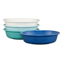 Fiesta Dinnerware - Mixed Coastal Blues Classic Rim 6 7/8 Inch Cereal Bowl 19 oz, Set of 4