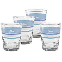 Fiesta Dinnerware - Coastal Blues 15 oz. Edgeline Tapered Double Old Fashion, Set of 4