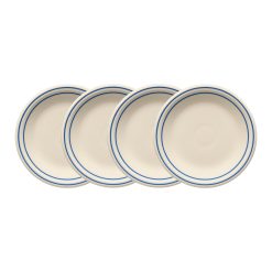 Fiesta Dinnerware - Americana Lapis Band Set of 4 Classic Rim 7 1/4-Inch Salad Plates