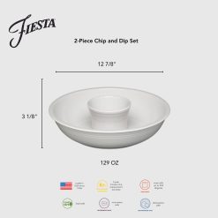 Alternative view of Fiesta Dinnerware - New Retired 2-Piece Chip and Dip Set 12 7/8 Inch