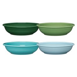 Fiesta Dinnerware - Mixed Aegean Classic Rim 8 3/8-Inch 34OZ Pasta Bowls, Set of 4