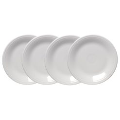 Fiesta Dinnerware - White Classic Rim 10 1/2 Inch Dinner Plate, Set of 4