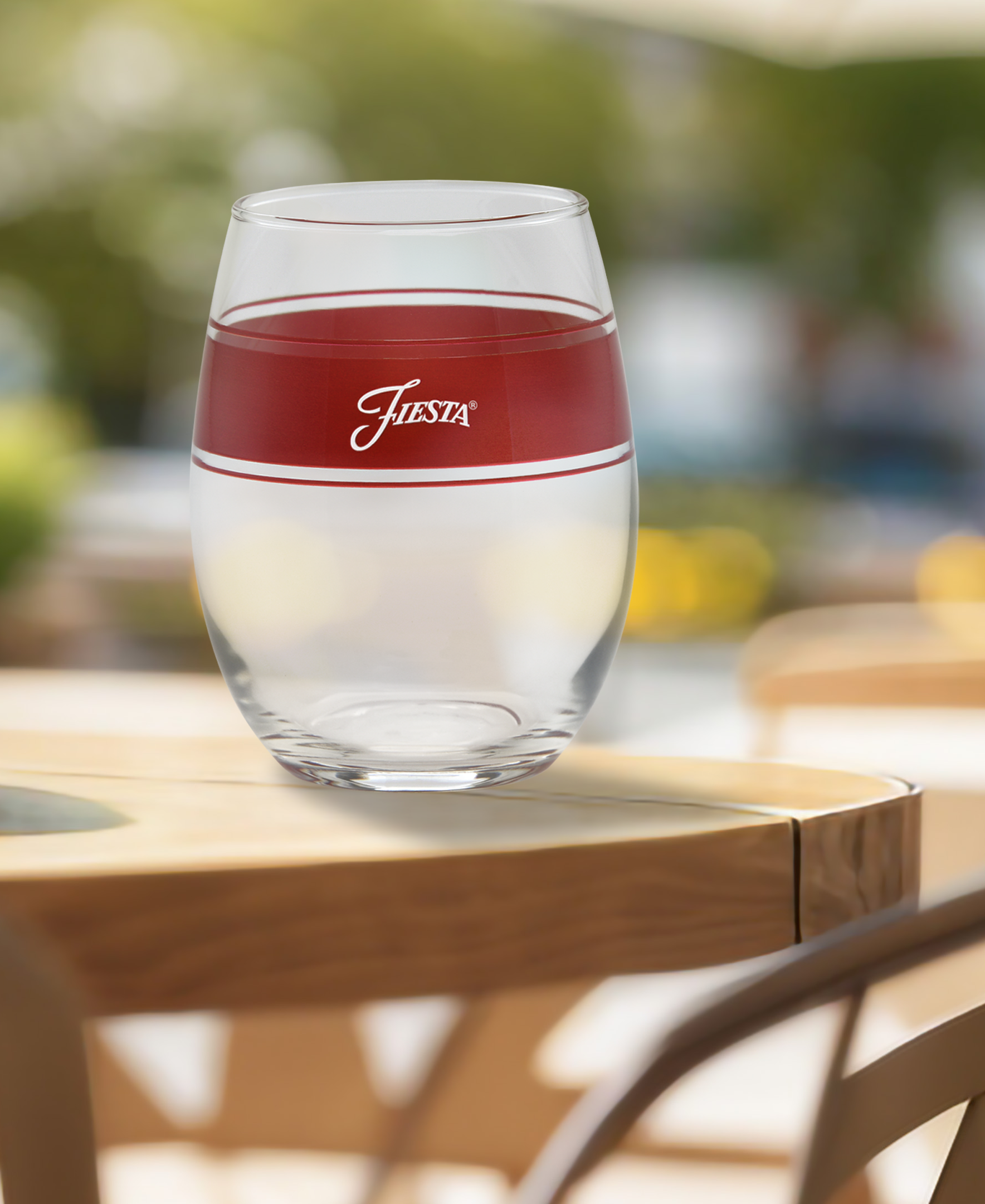 Fiesta Dinnerware - 15 oz. Fiesta® Frame Stemless Wine Scarlet, Set of 4 - Image 2
