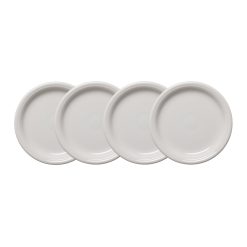 Fiesta Dinnerware - White Bistro Coupe 7 1/4 Inch Salad Plate, Set of 4