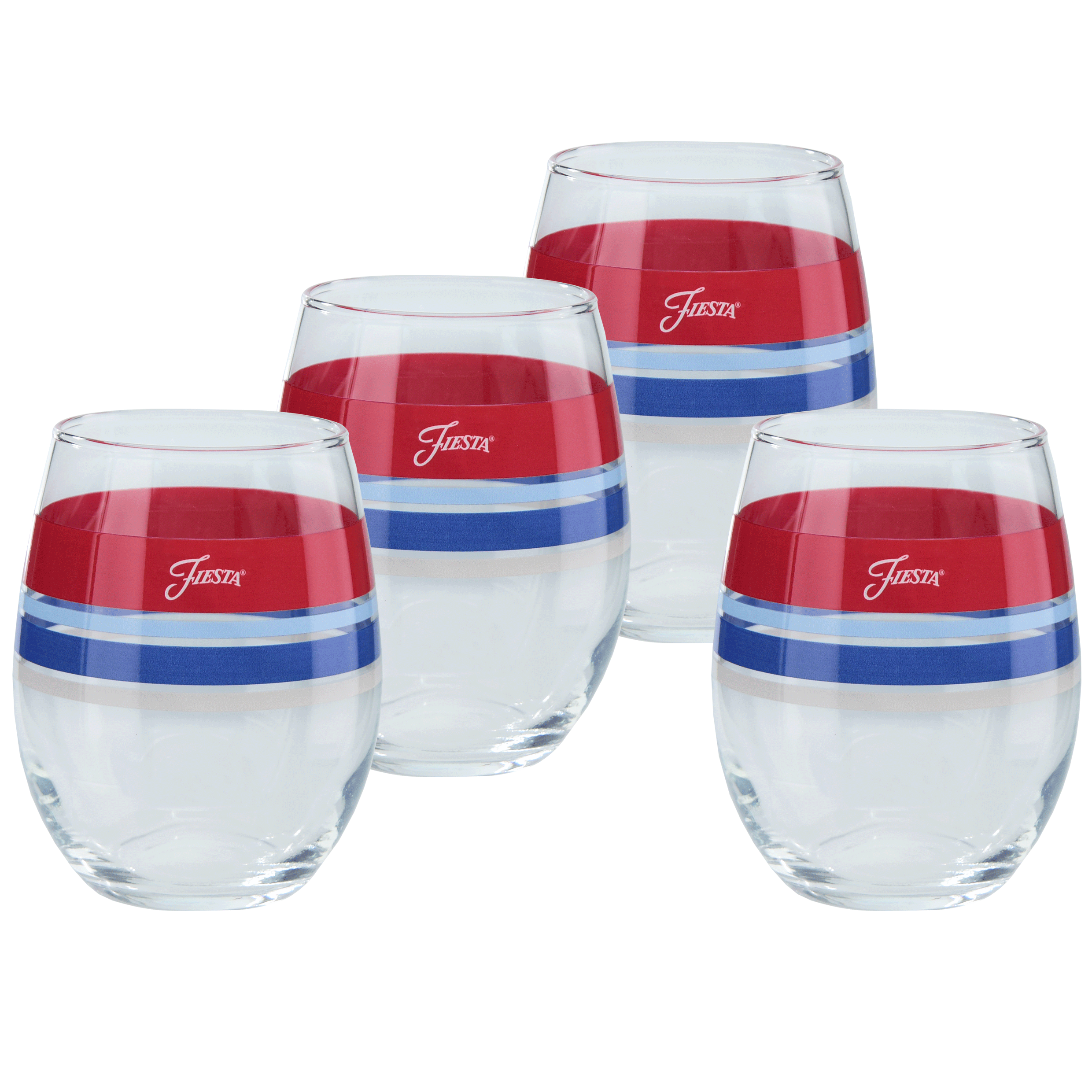 Fiesta Dinnerware - Americana 15 oz. Edgeline Stemless Wine, Set of 4