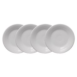 Fiesta Dinnerware - White Classic Rim 9 Inch Luncheon Plate, Set of 4