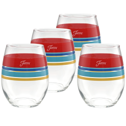 Fiesta Dinnerware - Vibrant 15 oz. Edgeline Stemless Wine, Set of 4