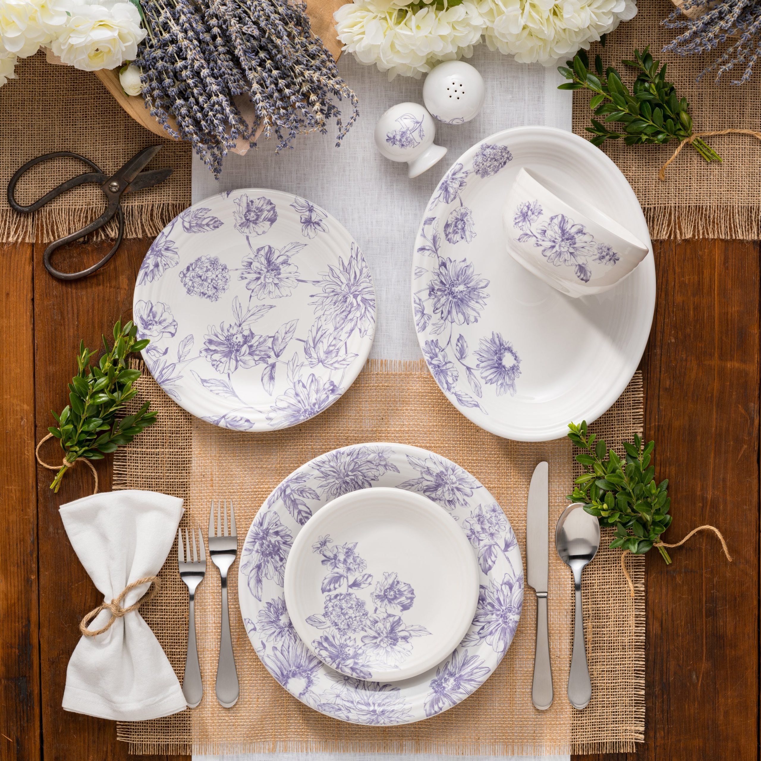 Fiesta Dinnerware - Botanical Floral Lavender 11 5/8 Inch Medium Oval Serving Platter - Image 3