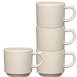 Fiesta Dinnerware - Linen 16 OZ Set of 4 Stackable Mug Set