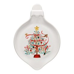Fiesta Dinnerware - Holly Berry Christmas Tree 8 3/4 Inch Ornament Shaped Plate