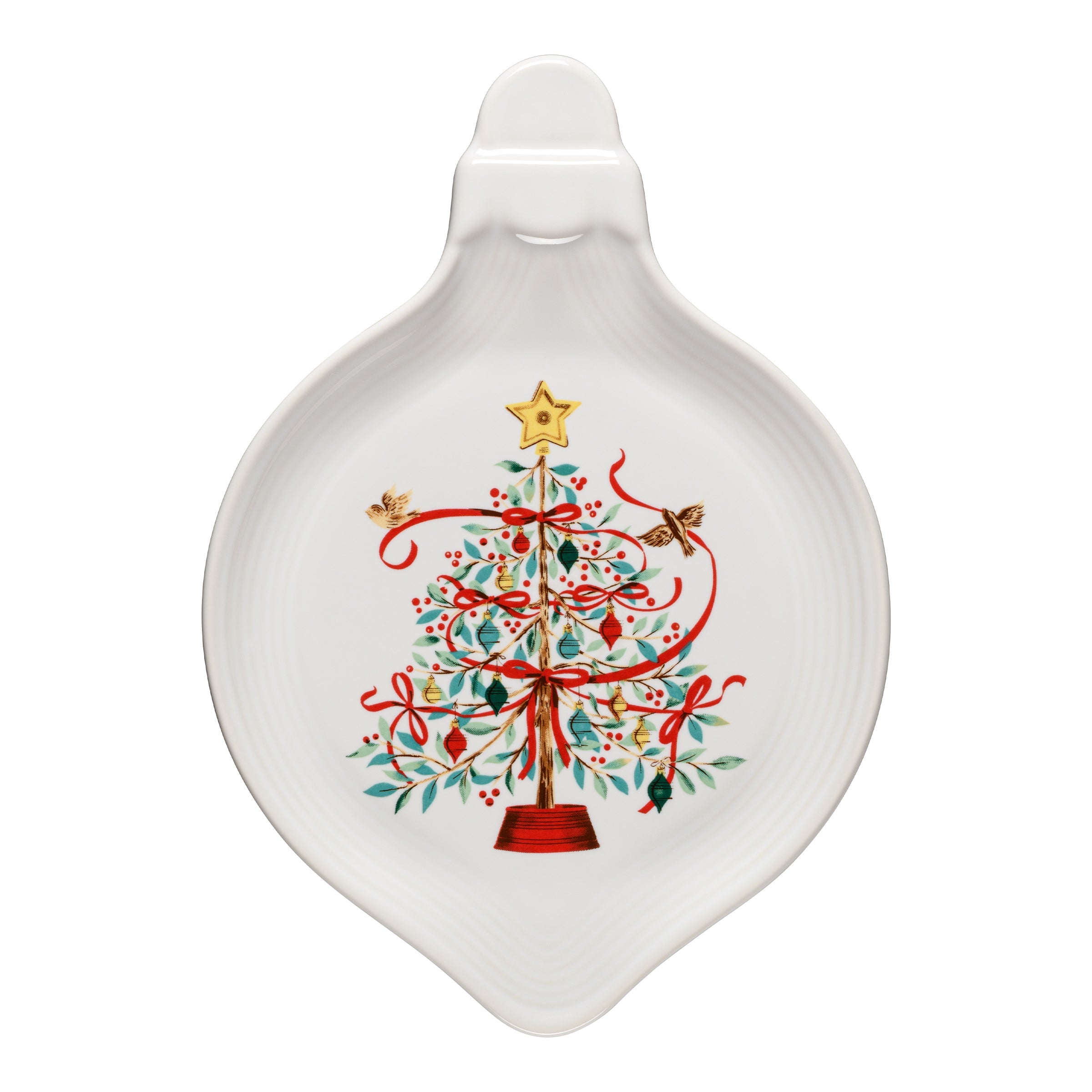 Fiesta Dinnerware - Holly Berry Christmas Tree 8 3/4 Inch Ornament Shaped Plate
