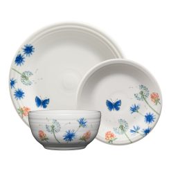 Fiesta Dinnerware - Breezy Floral Classic Bistro 3-Piece Place Setting, Service For 1