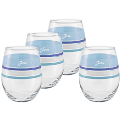 Fiesta Dinnerware - Coastal Blues 15 oz. Edgeline Stemless Wine, Set of 4