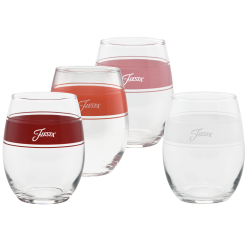 Fiesta Dinnerware - Sunset Horizon 15 oz. Frame Stemless Wine Glass Mixed Color Set of 4