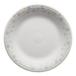 Fiesta Dinnerware - White Snowflake Classic Rim 10 1/2 Inch Dinner Plate