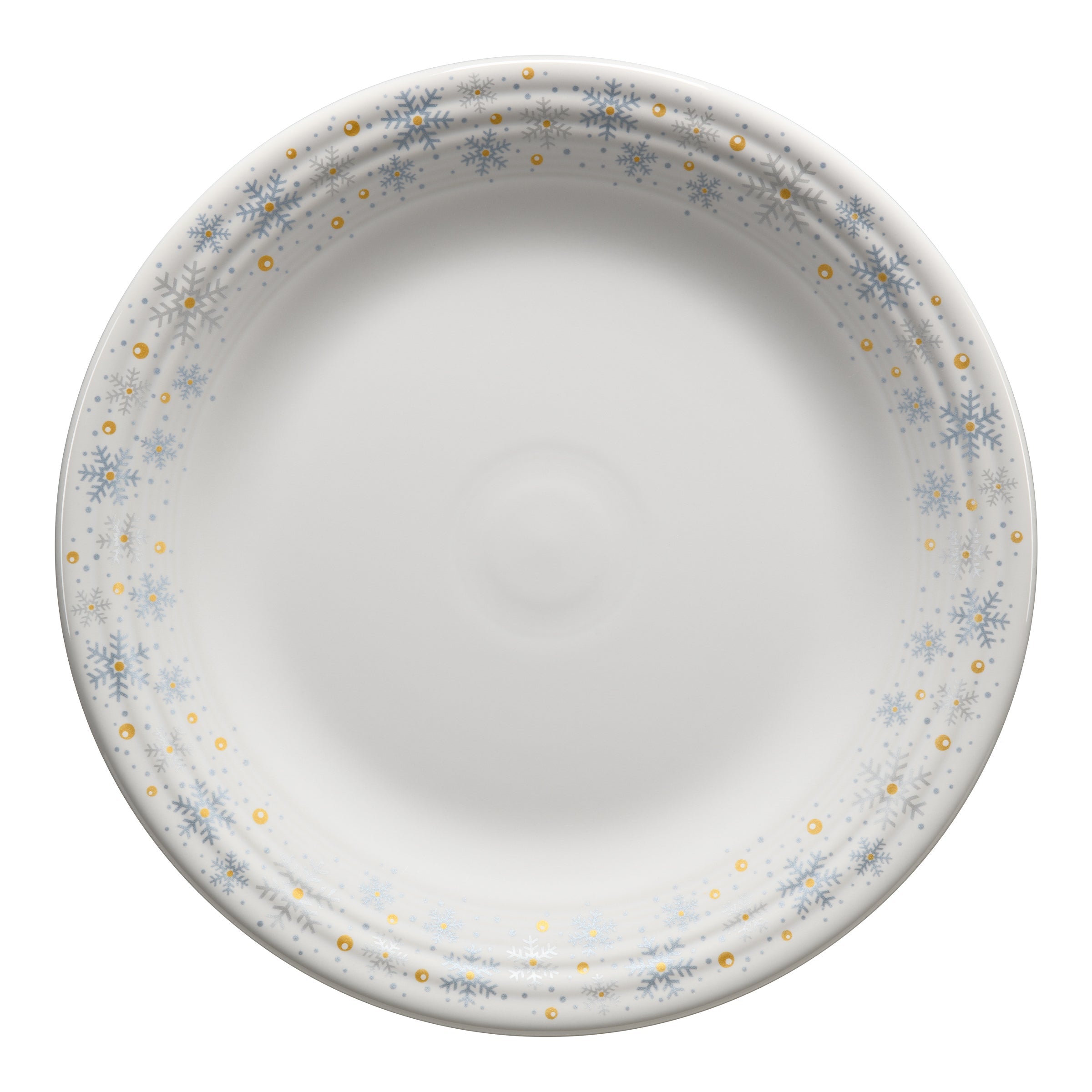 Fiesta Dinnerware - White Snowflake Classic Rim 10 1/2 Inch Dinner Plate