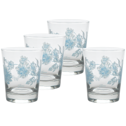 Fiesta Dinnerware - Botanical Floral 15 oz. Tapered Double Old Fashion Glass, Set of 4