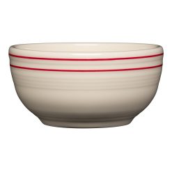 Alternative view of Fiesta Dinnerware - Americana Scarlet Bands Set of 4 Bistro Coupe 5 1/2 Inch Cereal Bowl 22 oz