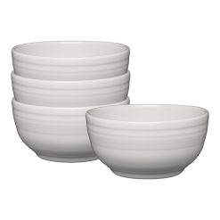 Fiesta Dinnerware - White Bistro Coupe 5 1/2 Inch Cereal Bowl 22 oz, Set of 4