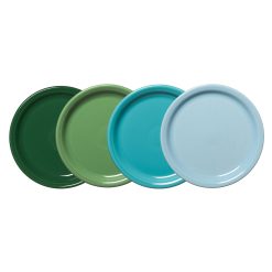 Fiesta Dinnerware - Mixed Aegean Bistro Coupe 9 Inch Luncheon Plate, Set of 4