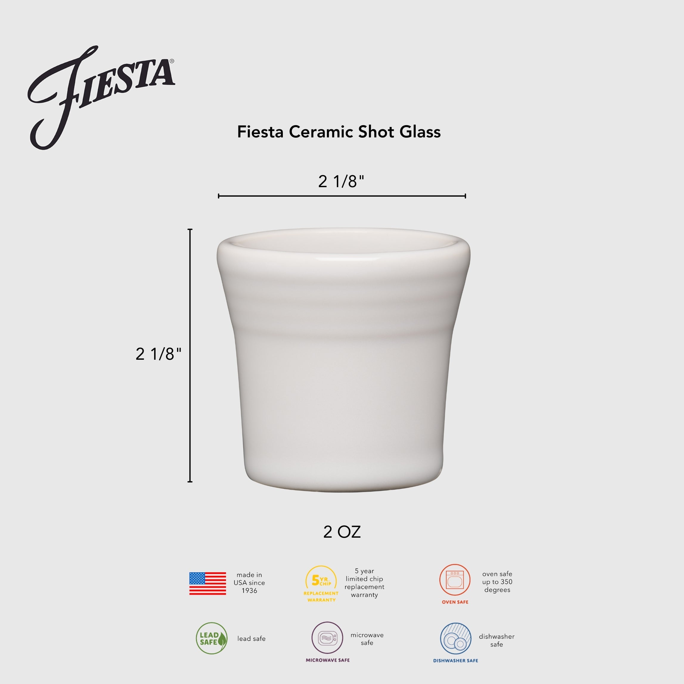 Fiesta Dinnerware - Foundry 1 1/2 OZ Ceramic Shot Glass - Image 2