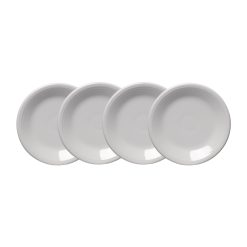 Fiesta Dinnerware - White Classic Rim 7 1/4 Inch Salad Plate, Set of 4