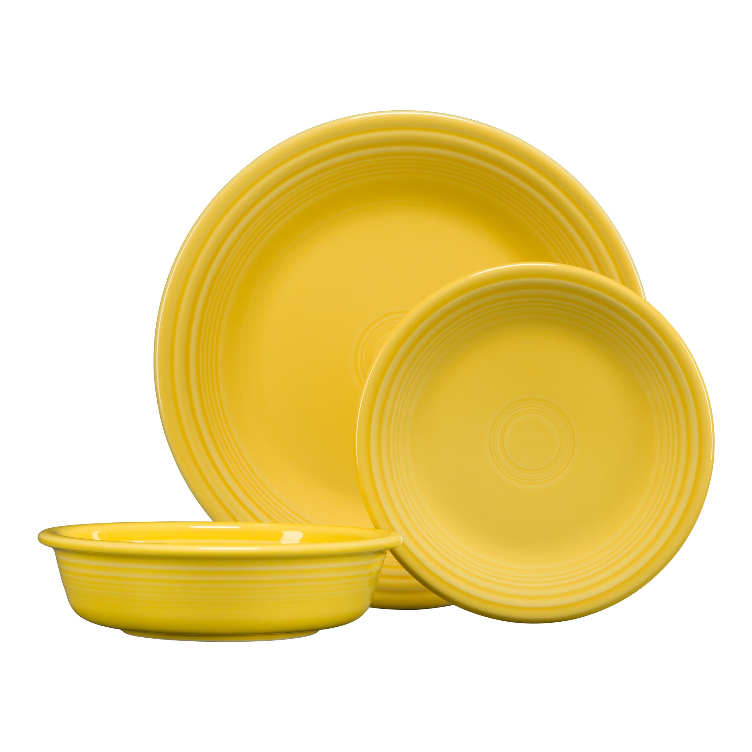 Fiesta Dinnerware - New Retired Classic Rim 3-Piece Place Setting, Service for 1 - Image 2