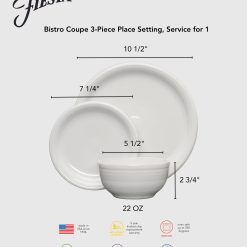 Alternative view of Fiesta Dinnerware - Bistro Coupe 3-Piece Place Setting, Service for 1