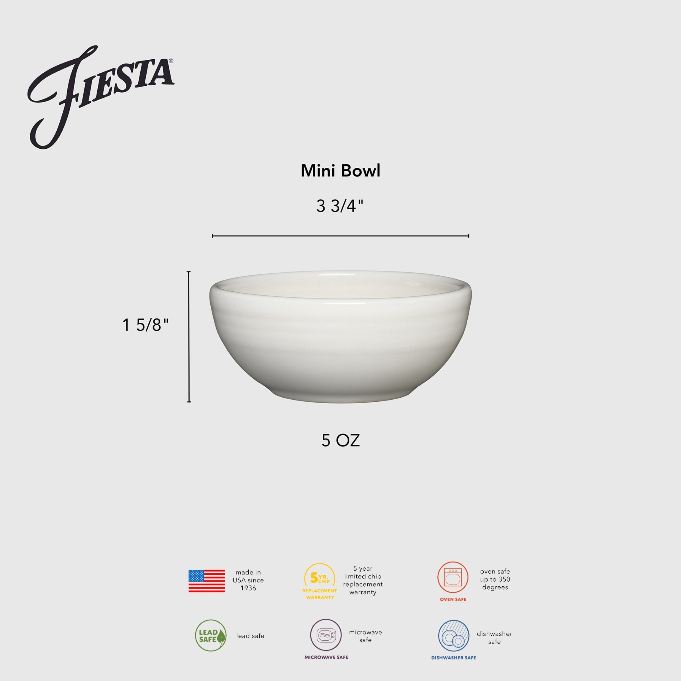 Fiesta Dinnerware - Lavender 3 3/4 Inch Mini Bowl 5 OZ - Image 3