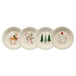 Fiesta Dinnerware - Jolly Christmas Classic Rim 9 Inch Luncheon Plate, Set of 4