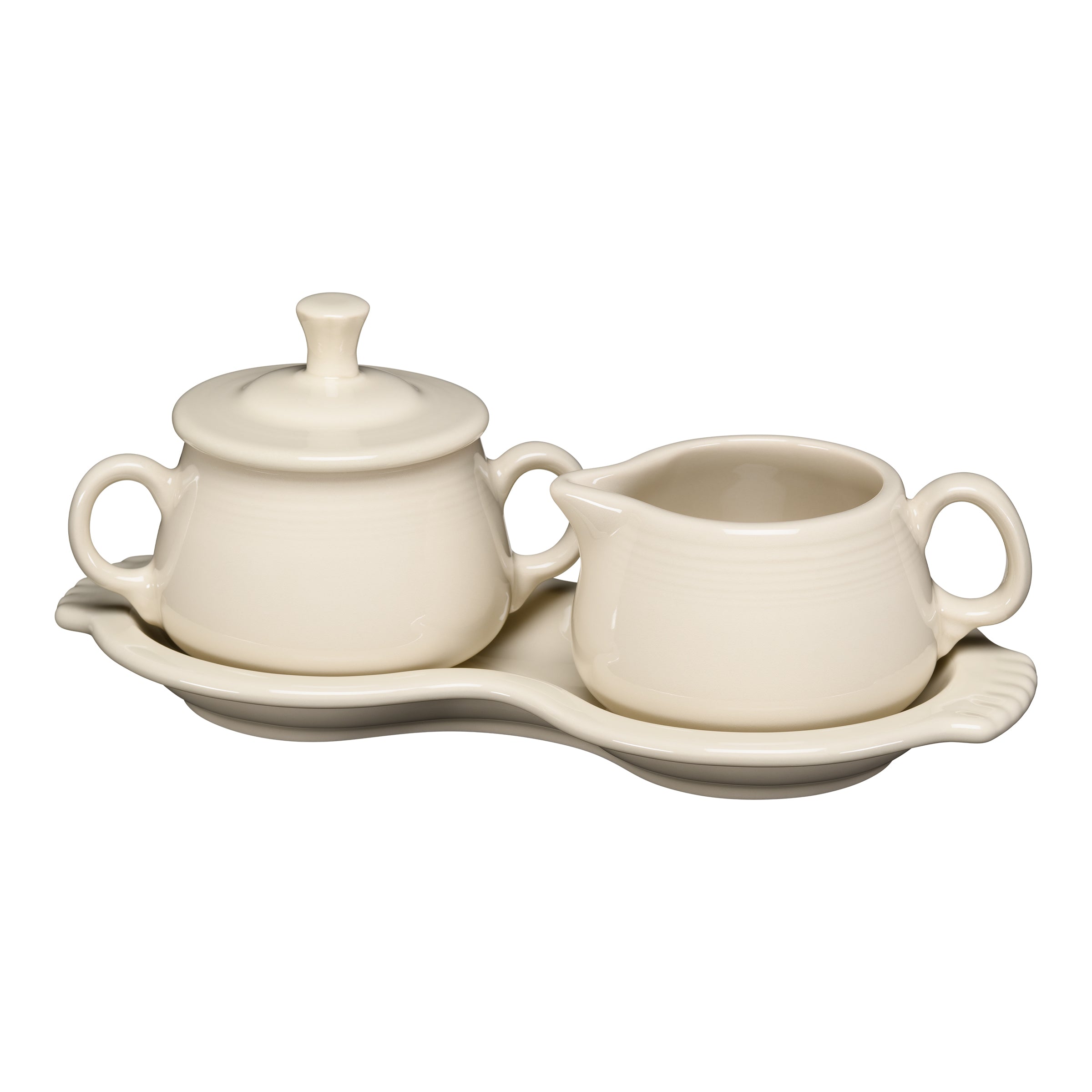 Fiesta Dinnerware - New Retired Linen 4-Piece Sugar Bowl and Creamer Set with Tray