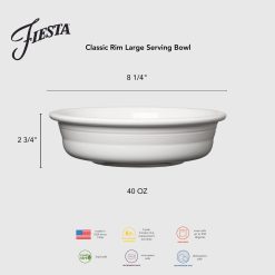 Alternative view of Fiesta Dinnerware - Lavender Classic Rim 8 1/4 Inch Large Serving Bowl 40 OZ
