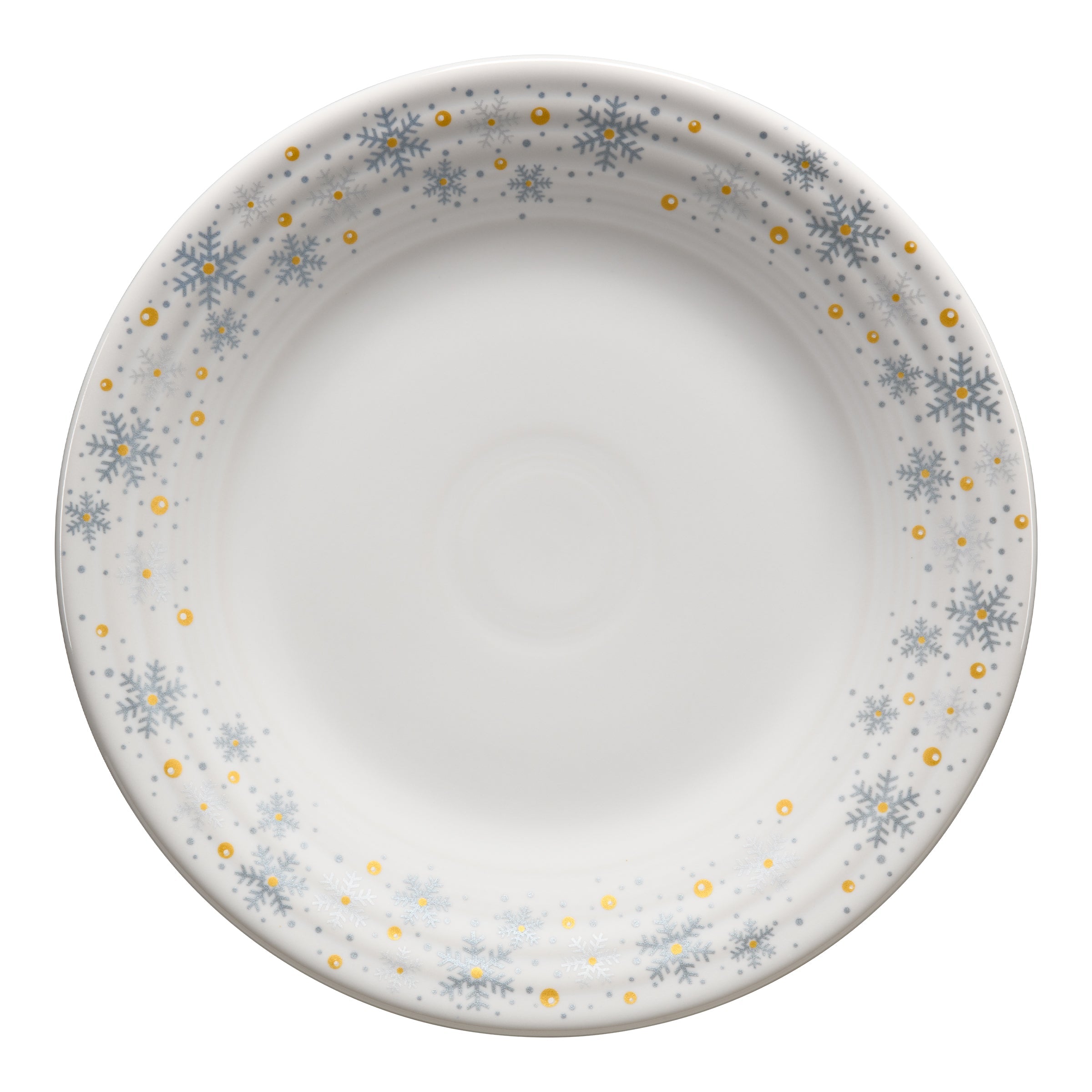 Fiesta Dinnerware - White Snowflake Classic Rim 9 Inch Luncheon Plate