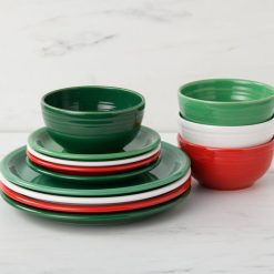 Alternative view of Fiesta Dinnerware - Christmas Mixed Color Bistro Coupe 12-Piece Dinnerware Set, Service for 4