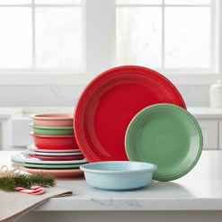Alternative view of Fiesta Dinnerware - Peppermint Frost Mixed Color Classic Rim 12-Piece Dinnerware Set, Service for 4